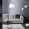 Ausziehbare Bogenlampe LOUNGE DEAL 175-205cm weiß Marmorfuß Stehlampe