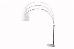 Ausziehbare Bogenlampe LOUNGE DEAL 175-205cm weiß Marmorfuß Stehlampe