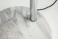 Ausziehbare Bogenlampe LOUNGE DEAL 170-200cm weiß Leinenschirm Stehlampe