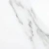 Ausziehbarer Esstisch ALPINE 160-200cm weiß Keramik Marmor schwarzes Metallgestell