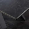Ausziehbarer Esstisch ATLAS 160-200cm graphit grau Keramik schwarz Metall
