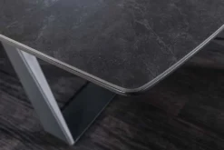 Ausziehbarer Esstisch CONCORD 180-230cm graphit grau Keramik schwarz Metall