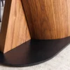 Ausziehbarer Esstisch ELEMENTS 180-260cm taupe grau spanische Keramik Walnuss Gestell