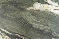 Ausziehbarer Esstisch ELEMENTS 180-260cm taupe grau spanische Keramik Walnuss Gestell