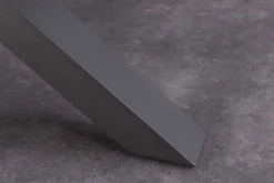 Ausziehbarer Esstisch ETERNITY 160-200cm weiß Keramik schwarz Metall