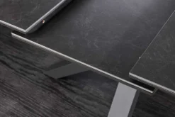 Ausziehbarer Esstisch ETERNITY 160-200cm graphit grau Keramik schwarz Metall