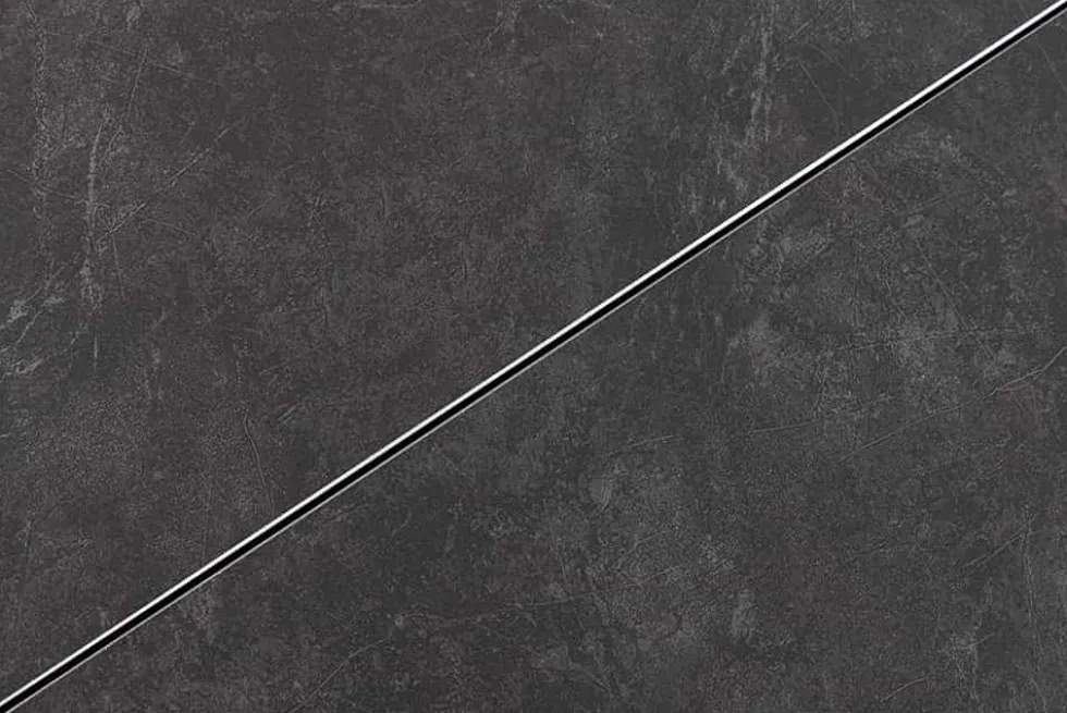 Ausziehbarer Esstisch ETERNITY 160-200cm graphit grau Keramik schwarz Metall