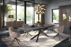 Ausziehbarer Esstisch EUPHORIA 180-220-260cm Graphit Keramik made in Italy