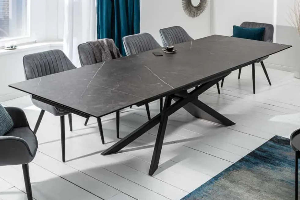 Ausziehbarer Esstisch EUPHORIA 180-220-260cm Graphit Keramik made in Italy