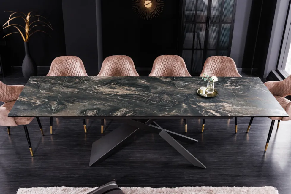 Ausziehbarer Esstisch EUPHORIA 180-220-260cm taupe Keramik made in Italy