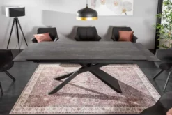 Ausziehbarer Esstisch EUPHORIA 180-220-260cm anthrazit Lava Keramik made in Italy