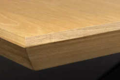 Ausziehbarer Esstisch GIANT 200-320cm natur Eiche schwarz Metall