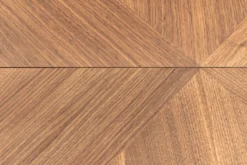 Ausziehbarer Esstisch GRANDEZZA 180-270cm natur Walnuss schwarz Metall