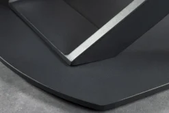 Ausziehbarer Esstisch INCEPTION 130-190cm anthrazit oval Keramik schwarz Metall