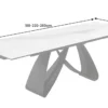 Ausziehbarer Esstisch INFINITY 180-260cm weiß Keramik Marmor schwarz Metall