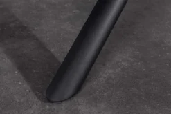 Ausziehbarer Esstisch MIKADO 180-230cm weiß Keramik schwarz Sterngestell