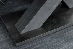 Ausziehbarer Esstisch MONTREAL 180-280cm grau graphit Keramik-Design X-Gestell