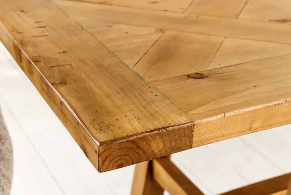 Ausziehbarer Esstisch RIVIERA 180-240cm natur recycelte Pinie Massivholz