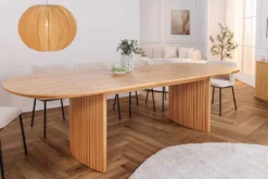 Ausziehbarer Esstisch VALHALLA WOOD 220-280cm natur Eichenholz