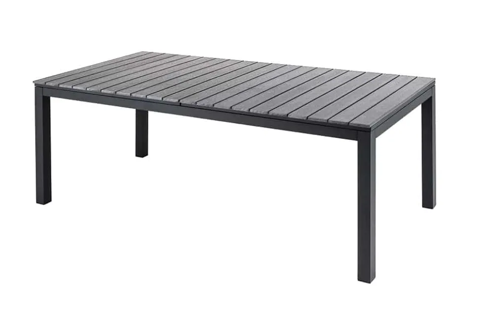 Ausziehbarer Gartentisch DESIGNO 200-250-300cm grau Aluminium In- und Outdoor Esstisch