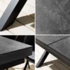 Ausziehbarer In- und Outdoor Esstisch EMPIRE 180-240cm anthrazit Keramik Gartentisch
