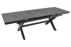 Ausziehbarer In- und Outdoor Esstisch EMPIRE 180-240cm anthrazit Keramik Gartentisch