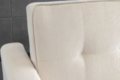 Ausziehbares Schlafsofa SMART 180cm beige Cord 2-Sitzer Couch mit Nosagfederung