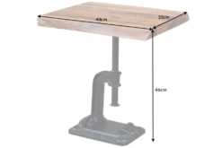 Authentischer Beistelltisch FACTORY 50cm Akazie Massivholz Baumkante Industrial Design