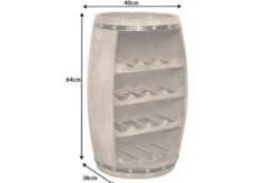 Authentisches Weinregal BODEGA 65cm natur Pinie Weinfass Shabby Chic