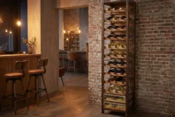 Authentisches Weinregal BODEGA 190cm natur Pinienholz Flaschenregal Schubladen