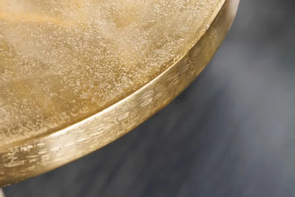 Barock Beistelltisch SAVOY 55cm gold Metall Dreibein rund Vintage