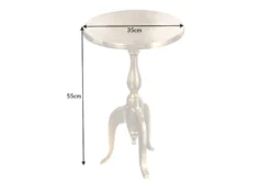 Barock Beistelltisch SAVOY 55cm gold Metall Dreibein rund Vintage