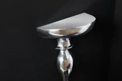 Barocke Wandkonsole SCALA 60cm silber Aluminium Wandregal