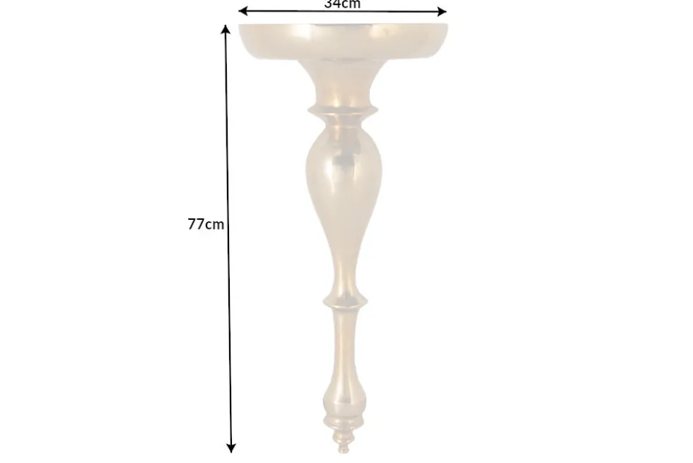 Barock Wandkonsole SCALA 80cm gold Metall Wandregal handmade Wanddekoration