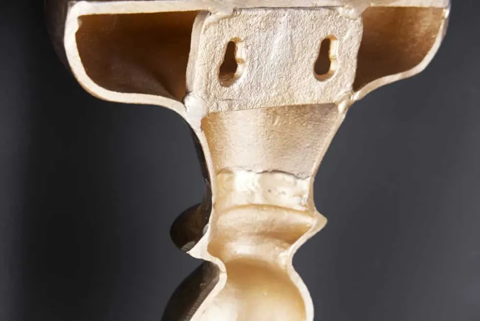 Barock Wandkonsole SCALA 60cm gold Metall Wandregal handmade Wanddekoration