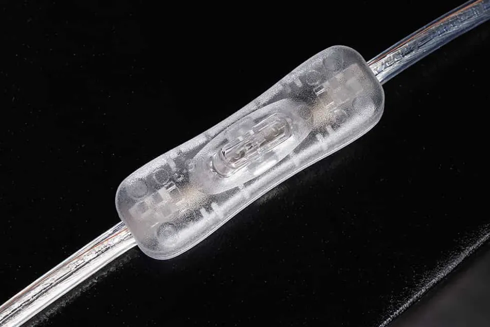Befüllbare Tischlampe CLASSICO 75cm weiß transparent Glas mit Leinenschirm