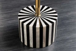 Beistelltisch HARMONY NATURE 55cm schwarz weiß Mosaik rund Kunsthandwerk