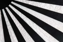 Beistelltisch HARMONY NATURE 55cm schwarz weiß Mosaik rund Kunsthandwerk