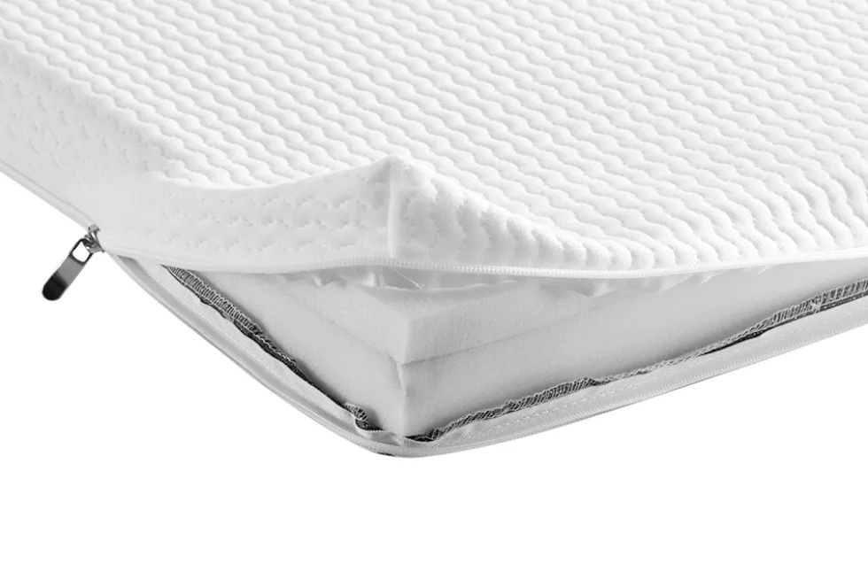 Bequeme Matratze mit Topper CLOUD FLEX 160x200cm dunkelgrau Tonnentaschenfederkern 9-Zonen