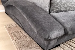 Bett SWING 180x200cm grau Vogue Seiden Samtstoff