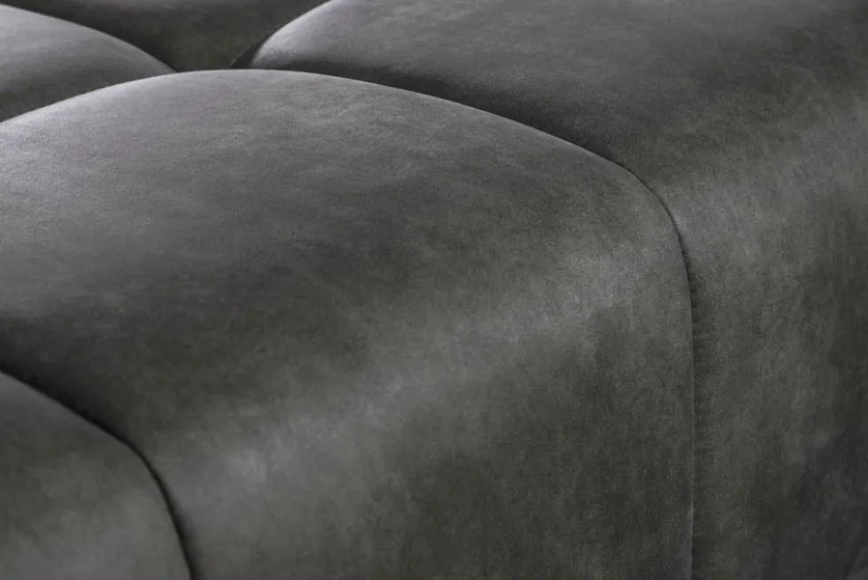 Big Sofa ELEGANCIA 285cm grau Microfaser XXL Couch inkl. Kissen Federkern