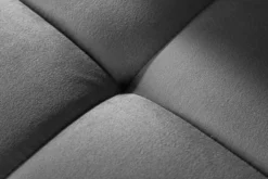 Big Sofa ELEGANCIA 285cm silbergrau Samt XXL Couch inkl. Kissen Federkern