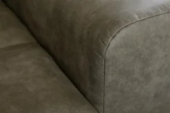 Big Sofa ELEGANCIA 285cm taupe Microfaser XXL Couch inkl. Kissen Federkern