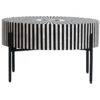 Bone Inlay Couchtisch HARMONY NATURE 65cm schwarz weiß Intarsien Kunsthandwerk