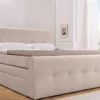 Boxspringbett SIGNUM 180x200cm beige Bouclé inkl. Stauraum Matratze Topper Matratze