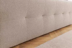 Boxspringbett SIGNUM 180x200cm beige Bouclé inkl. Stauraum Matratze Topper Matratze