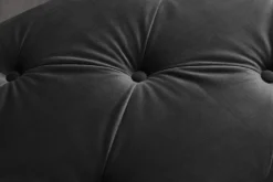 Chesterfield Bank MODERN BAROCK DELUXE 170cm schwarz Samt gold Edelstahl