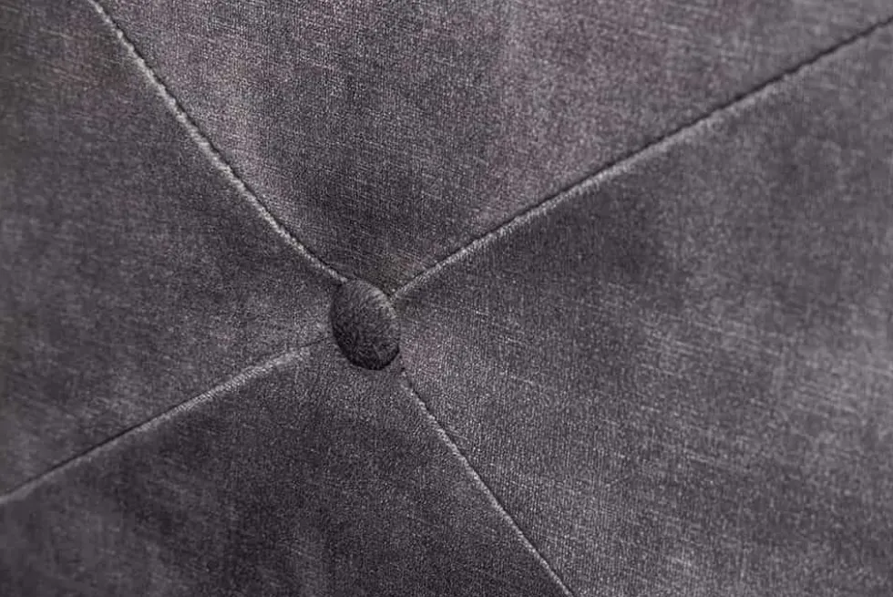 Chesterfield Bettbank EXTRAVAGANCIA 140cm grau Samt mit Stauraum