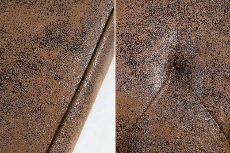 Chesterfield 3-Sitzer Sofa MAISON BELLE AFFAIRE 220cm antik braun Microfaser mit Schlaffunktion