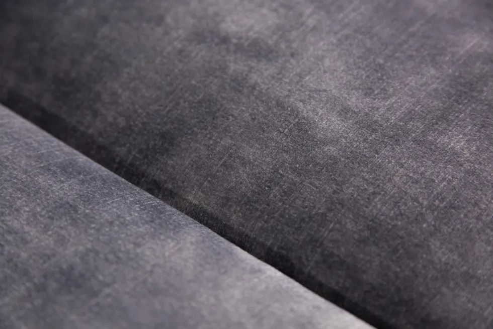 Chesterfield 3-Sitzer Sofa MODERN BAROCK 235cm dunkelgrau Samt Federkern Metallfüße